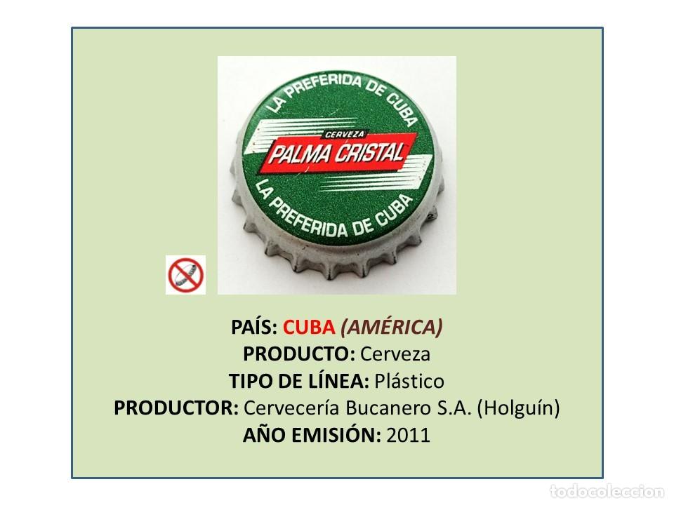 Collectionnisme de bi&egrave;res: TAPON CORONA CAPSULA CHAPA CERVEZA PALMA CRISTAL (CUBA)