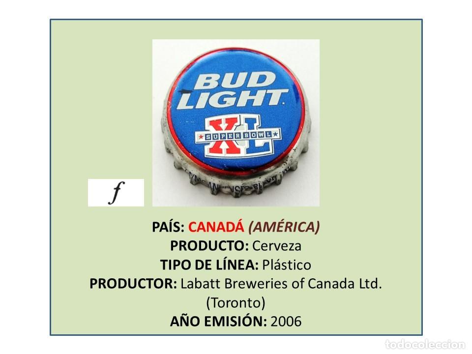 Coleccionismo de cervezas: TAPON CORONA CAPSULA CHAPA CERVEZA BUD LIGHT XL SUPERBOWL (CANAD&Aacute;)