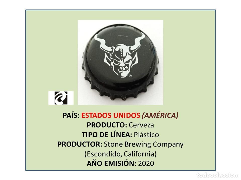 Coleccionismo de cervezas: TAPON CORONA CAPSULA CHAPA CERVEZA STONE (ESTADOS UNIDOS)