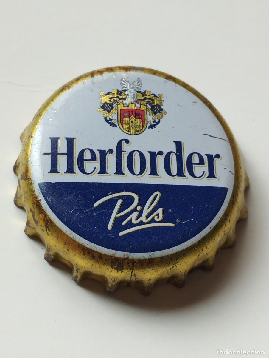 Collectionnisme de bi&egrave;res: CHAPA, TAPA CORONA CERVEZA ALEMANIA- HERFORDER PILSEN - CAPS- TAPON