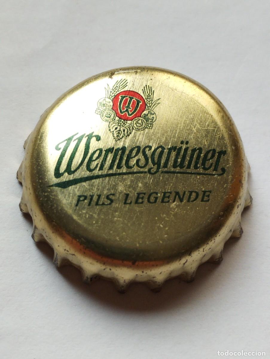Collectionnisme de bi&egrave;res: CHAPA - TAPA CORONA CERVEZA ALEMANA WERNESGRUNER PILS LEGENDE - ALEMANIA - CAPS - TAPON