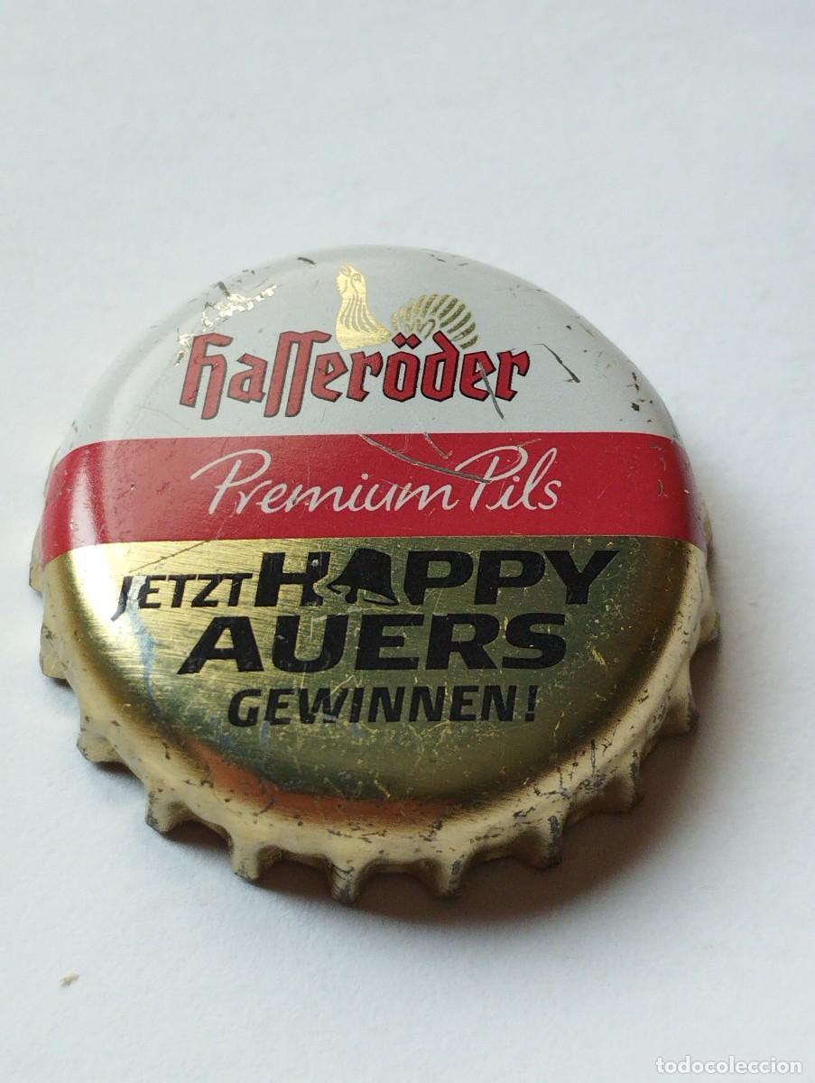 Coleccionismo de cervezas: CHAPA, TAPA CORONA CERVEZA ALEMANIA- HALLERODER PREMIUM PILSEN PROMOCION HAPPY AUERS - CAPS- TAPON