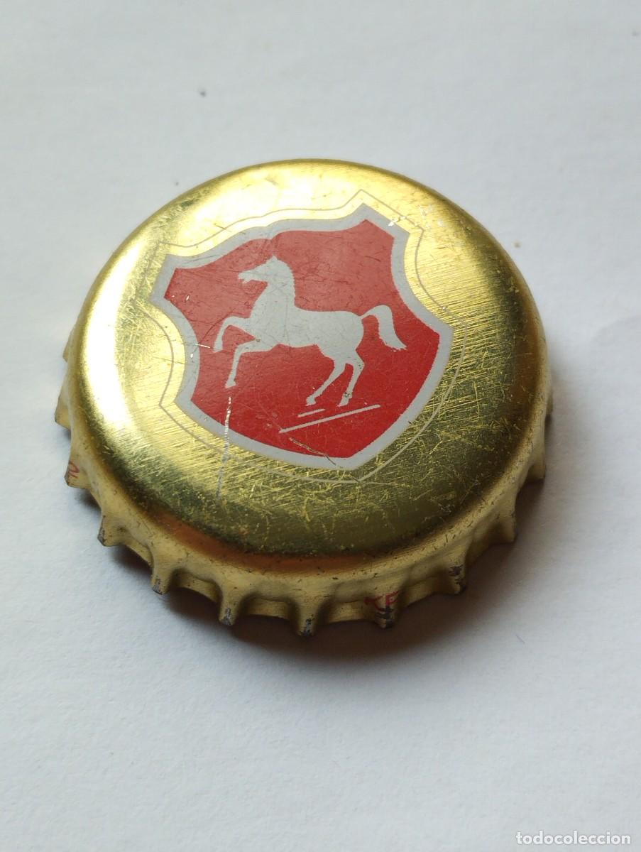 Collectionnisme de bi&egrave;res: CHAPA, TAPA CORONA CERVEZA ALEMANIA- HERRENHAUSER- CABALLO - CAPS- TAPON