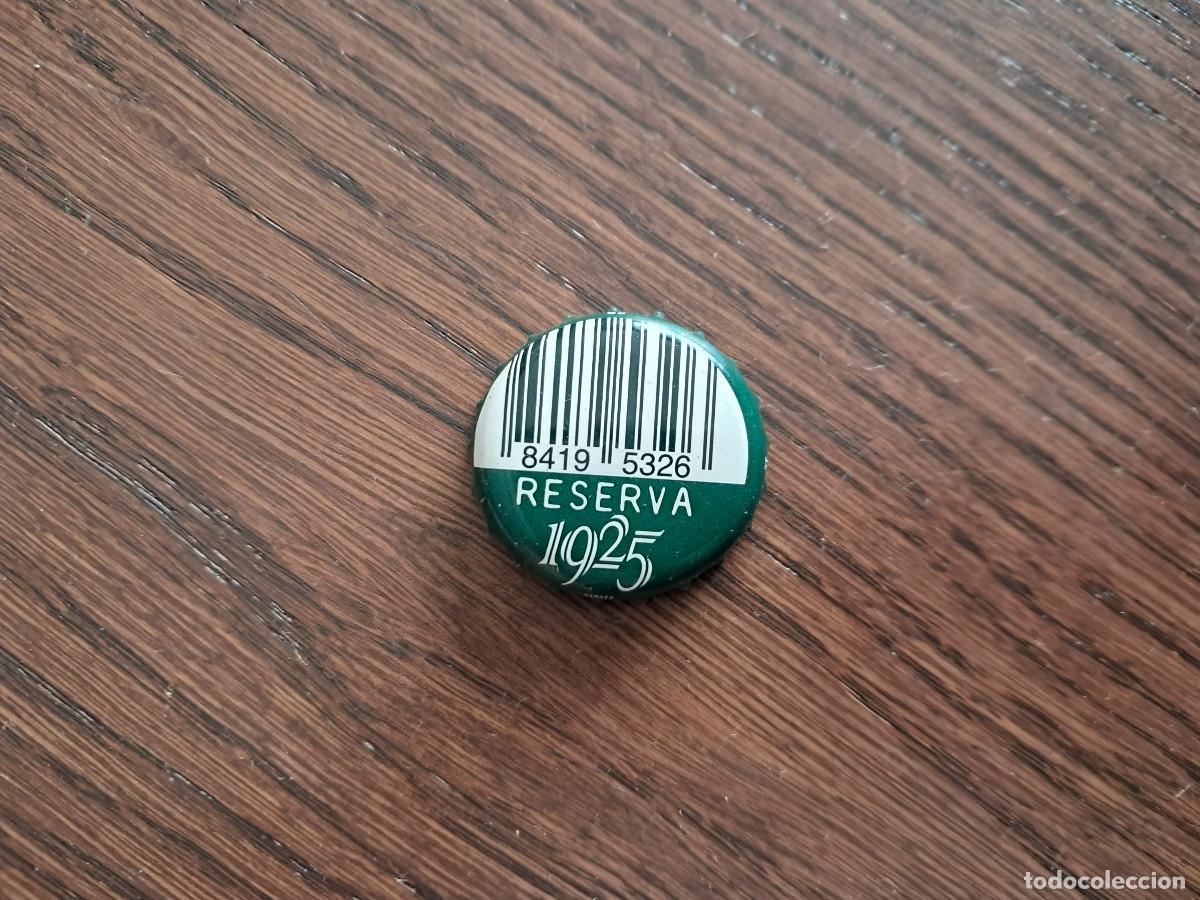 Coleccionismo de cervezas: chapa tap&oacute;n corona de cerveza, alhambra reserva 1925.