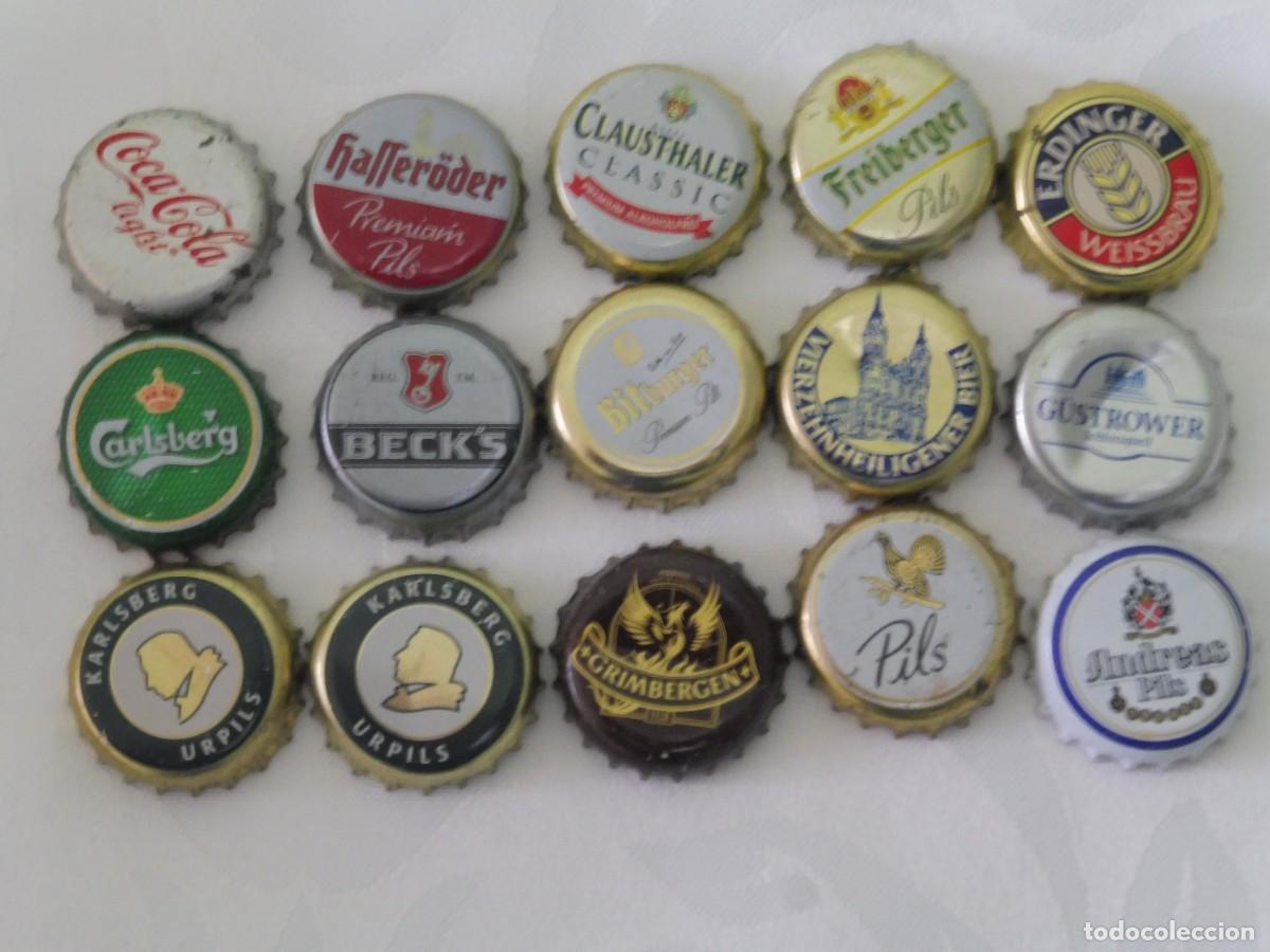 Collectable Beer: 1 lote de 12 chapas de bebidas bottle caps krohnkorken lote 1