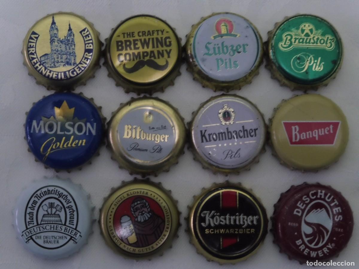 Collectable Beer: 1 lote de 12 chapas de bebidas bottle caps krohnkorken lote 31