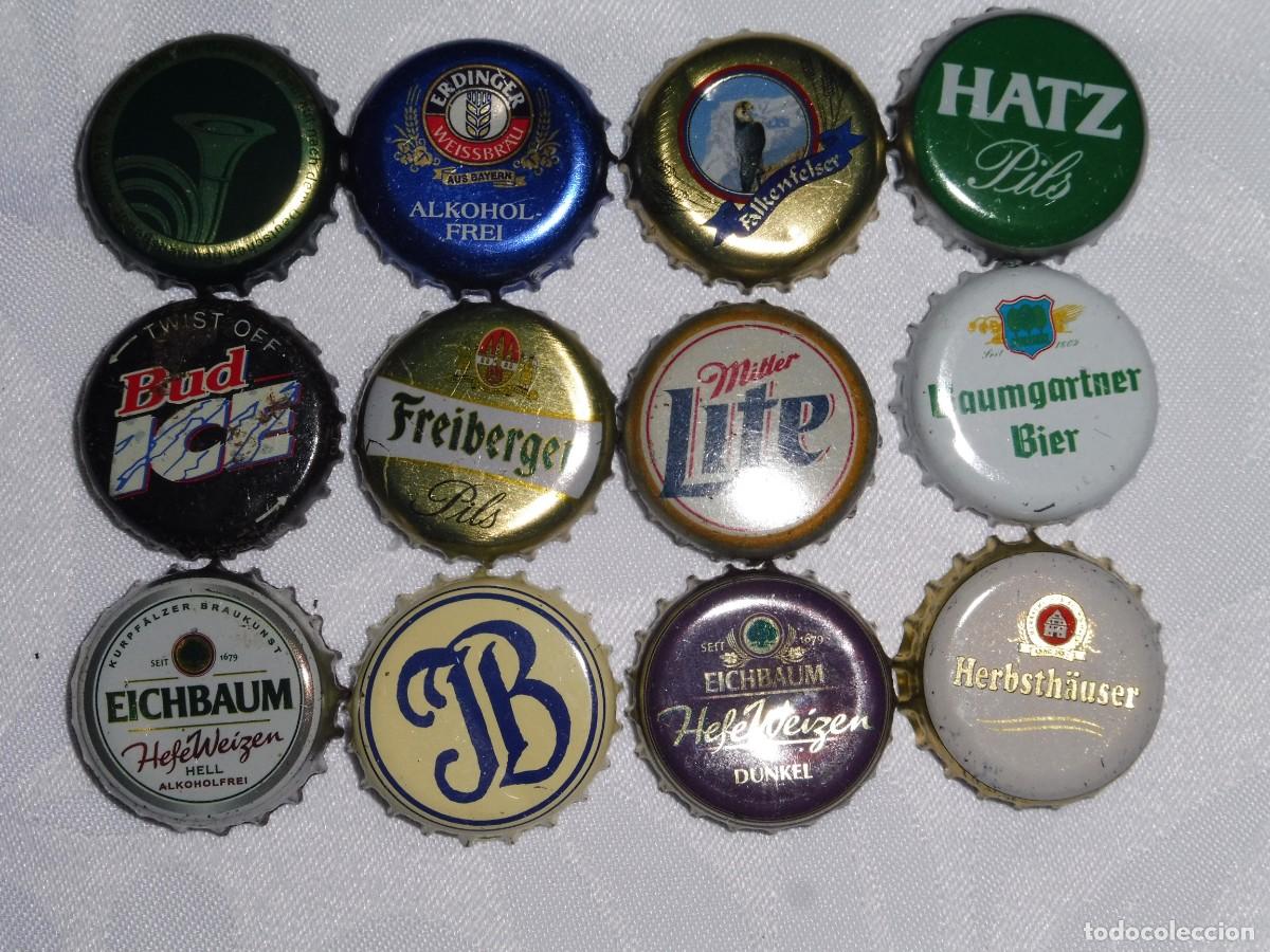 Collectable Beer: 1 lote de 12 chapas de bebidas bottle caps krohnkorken lote 35