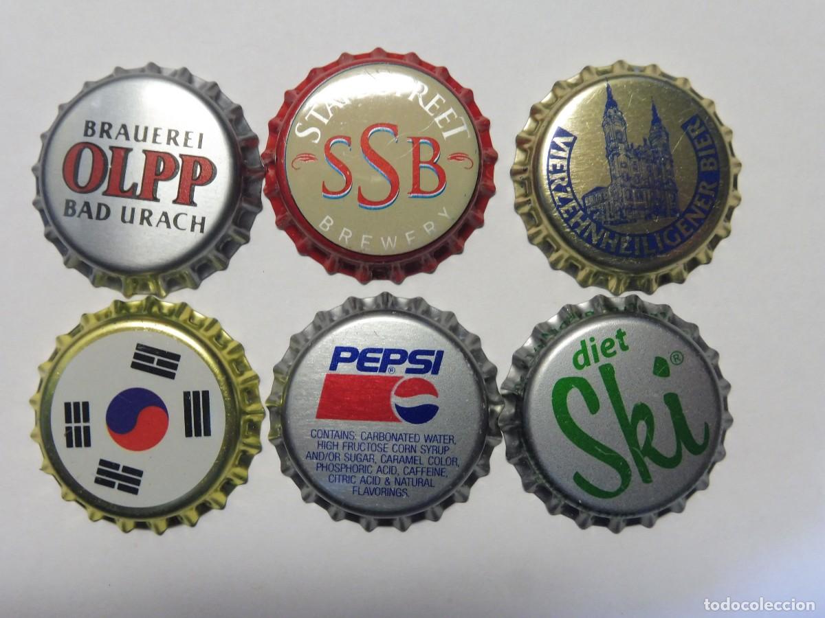 Collectable Beer: 1 lote 6 chapas bottle caps krohnkorken de cerveza sin usar nuevas