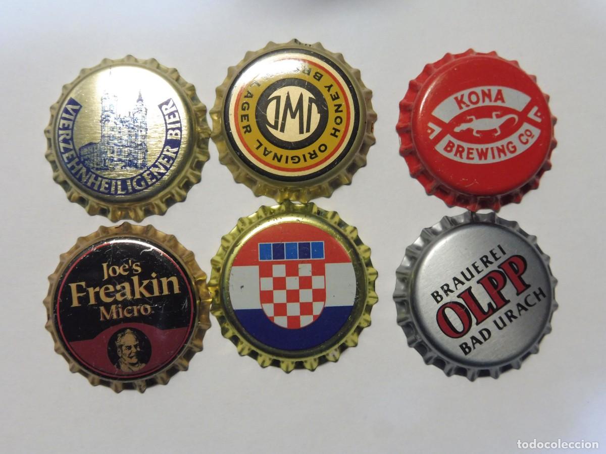 Collectable Beer: 1 lote 6 chapas bottle caps krohnkorken de cerveza sin usar nuevas
