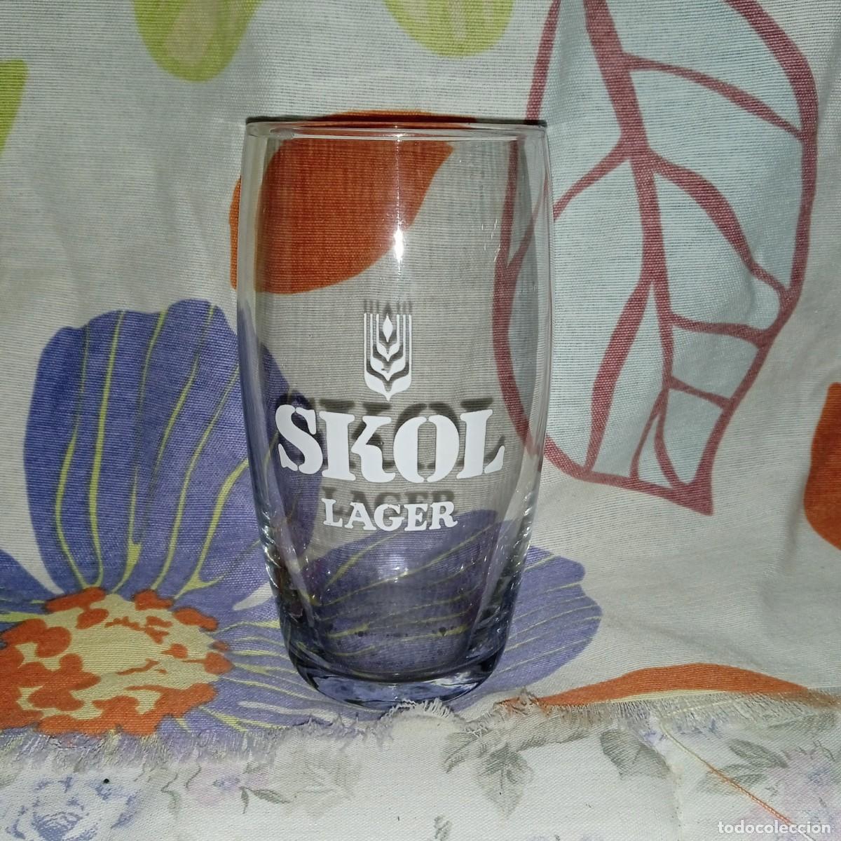 Coleccionismo de cervezas: VASO DE CRISTAL SKOL - Foto 1