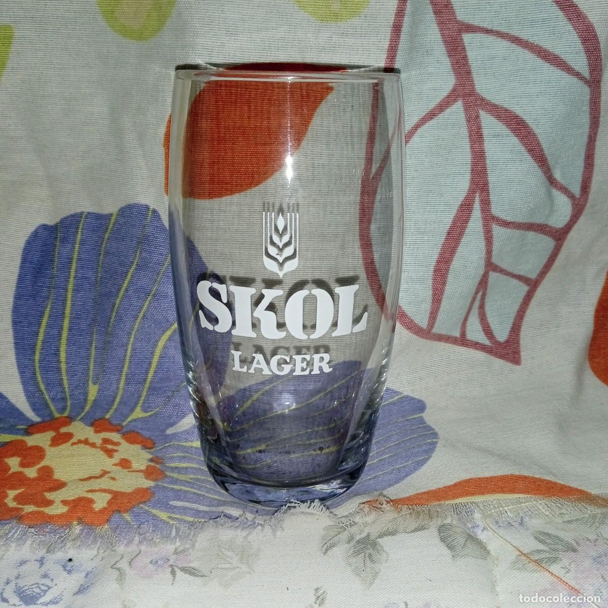 Coleccionismo de cervezas: VASO DE CRISTAL SKOL - Foto 3