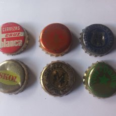 Coleccionismo de cervezas: LOTE CHAPAS TAPON CORONA CERVEZA. SAN MIGUEL. VOLL DAMM. MORITZ. CRUZ BLANCA. SKOL. EURO PILS.