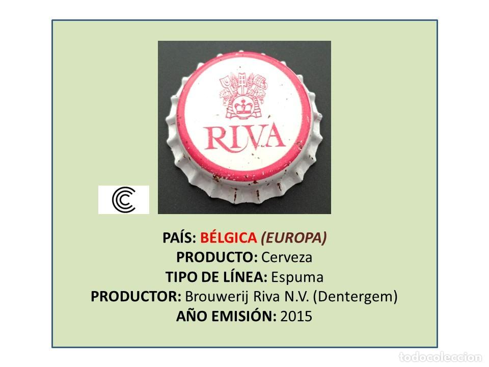 Coleccionismo de cervezas: TAPON CORONA CAPSULA CHAPA CERVEZA RIVA (B&Eacute;LGICA)