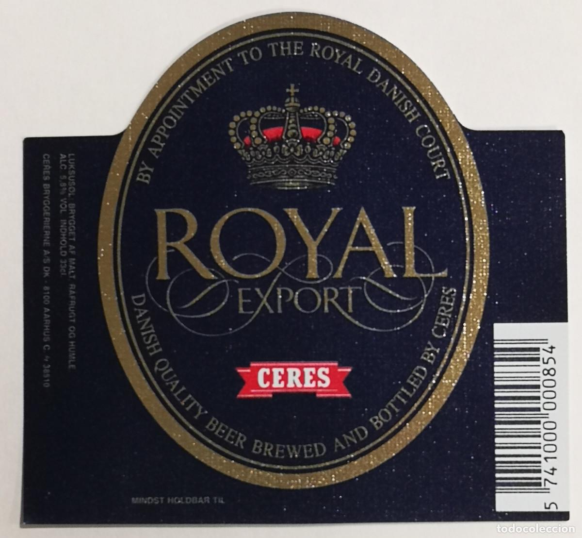 Coleccionismo de cervezas: ETIQUETA CERVEZA - CERES ROYAL EXPORT - Dinamarca