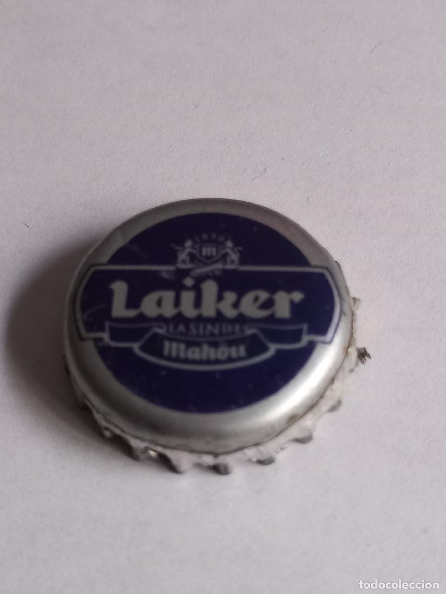 Coleccionismo de cervezas: CHAPA CERVEZA LAIKER, LA SIN DE MAHOU, FACTOR&Iacute;A TCI