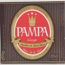 Coleccionismo de cervezas: ETIQUETA CERVEZA - PAMPA - GUINEA BISSAU