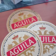 Coleccionismo de cervezas: CERVEZAS EL AGUILA,3 POSAVASOS ANTIGUOS