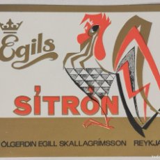 Coleccionismo de cervezas: ETIQUETA CERVEZA - EGILS SITRON - ISLANDIA ( REIKIAVIK​ )