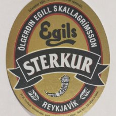Coleccionismo de cervezas: ETIQUETA CERVEZA - EGILS STERKUR - ISLANDIA