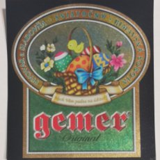 Coleccionismo de cervezas: ETIQUETA CERVEZA - GEMER ORIGINAL - ESLOVAQUIA ( RIMAVSKA SOBOTA )