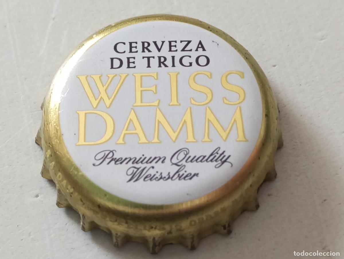 Collectionnisme de bi&egrave;res: Chapa tap&oacute;n corona de cerveza espa&ntilde;ola WEISS DAMM