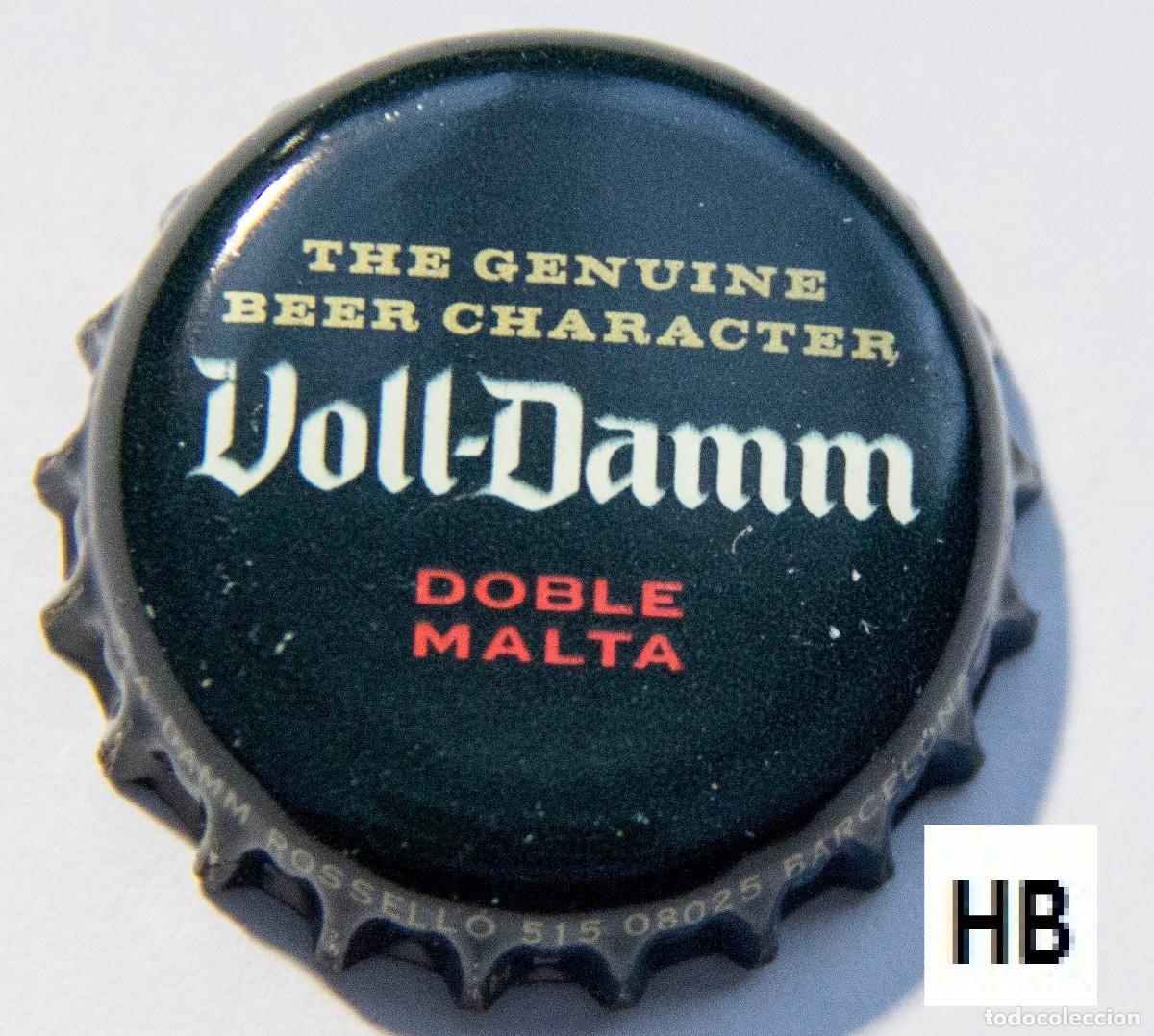 Collezionismo di birre: TAP&Oacute;N CORONA - CHAPA - ESPA&Ntilde;A (BARCELONA) - CERVEZA - VOLL DAMM DOBLE MALTA (LETRAS PEQUE&Ntilde;AS)