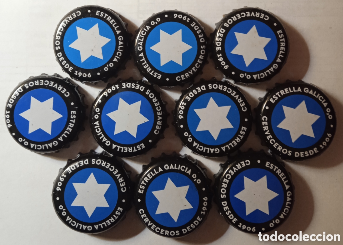 Coleccionismo de cervezas: LOTE CHAPAS ESTRELLA GALICIA 0,0