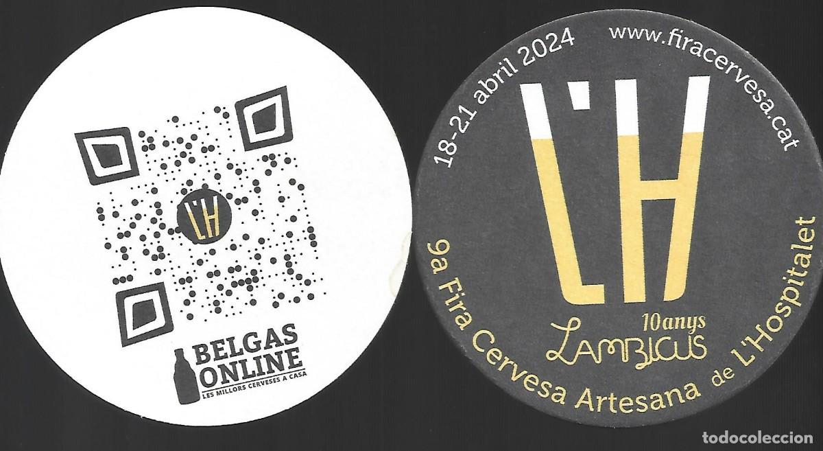 Collectable Beer: 1 POSA VASOS FERIA DE LA CERVEZA ARTESANA DEL HOSPITALET 2024 CERVEZA LAMBICUS BELGA