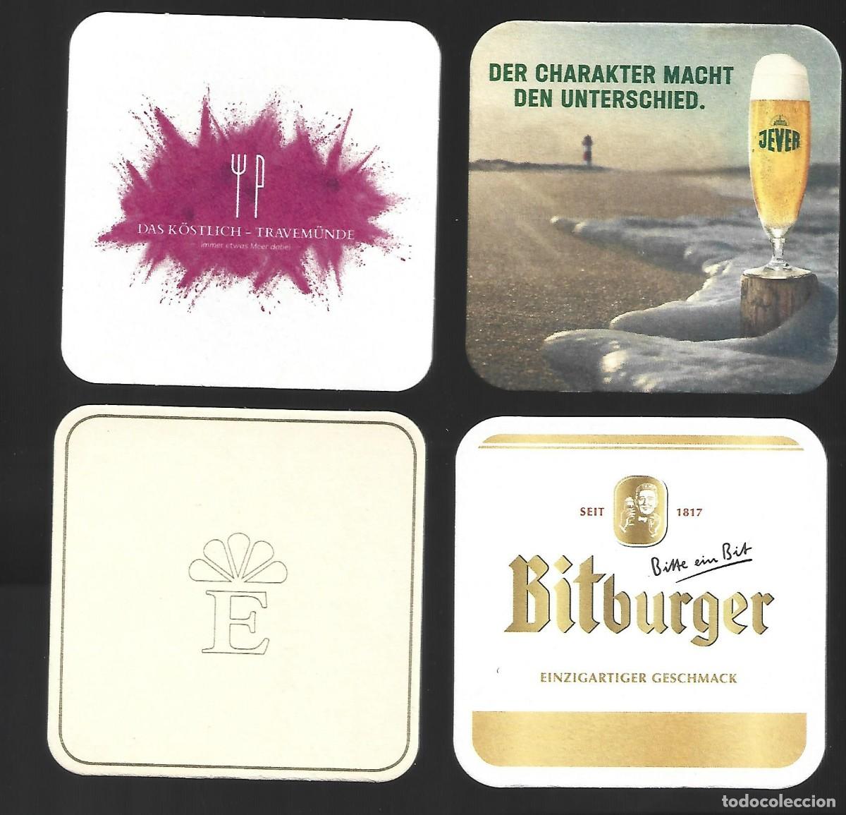 Collectable Beer: 1 LOTE DE 4 POSA VASOS CERVEZA ALEMANA