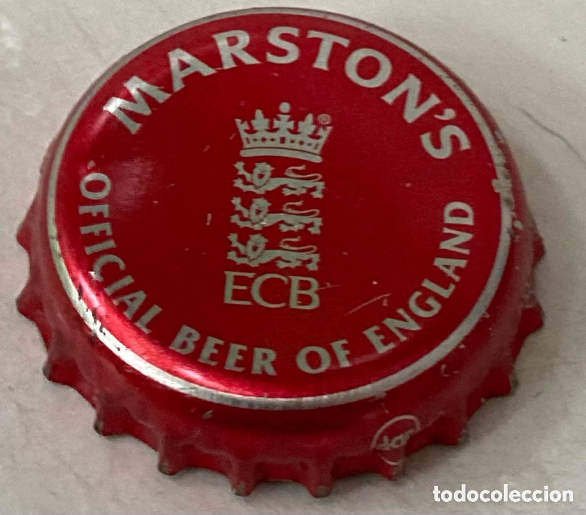 Coleccionismo de cervezas: TAP&Oacute;N CORONA BOTTLE CAP CHAPA BEER BIRRA CERVEZA MARSTON'S (2) REINO UNIDO---LOTE N. 3753-CARMANJO