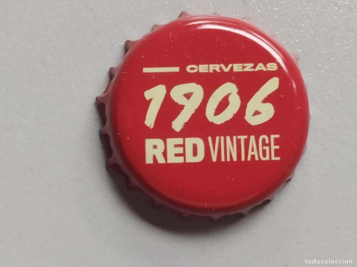 Coleccionismo de cervezas: TAPON CORONA CERVEZA ESPA&Ntilde;A ESTRELLA GALICIA 1906 RED VINTAGE . USADO
