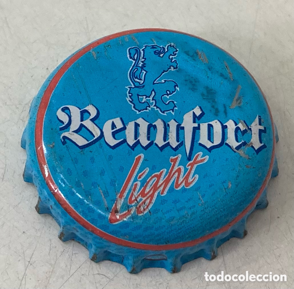 Coleccionismo de cervezas: BOTTLE CAP BEER BIRRA TAP&Oacute;N CORONA CHAPA CERVEZA BEAUFORT LIGHT.CAMER&Uacute;N.(2)--LOTE N. 3111---CARMANJO