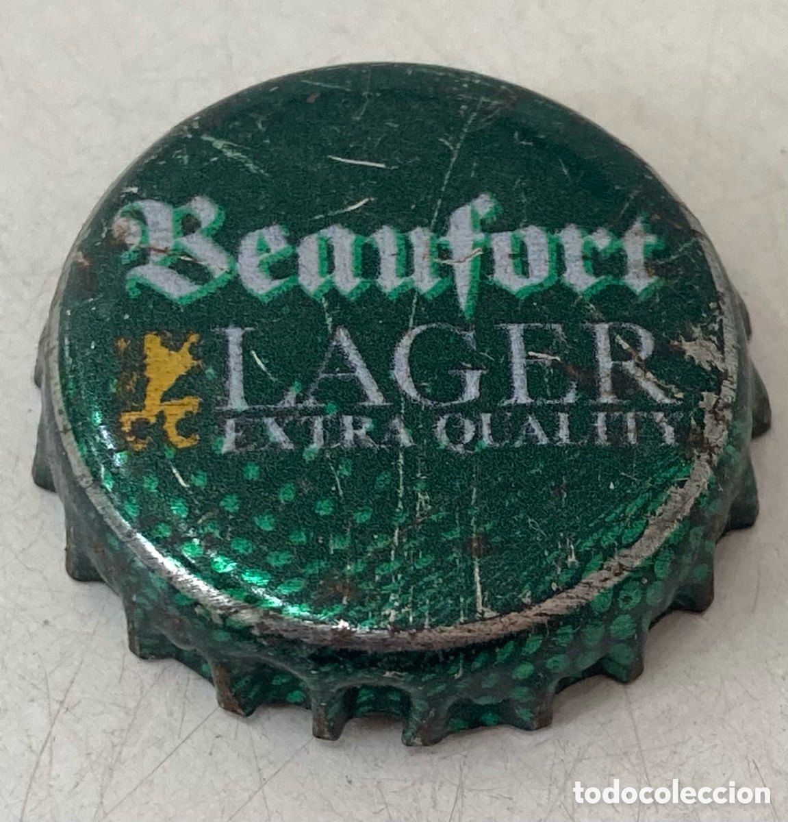 Coleccionismo de cervezas: BOTTLE CAP BEER TAP&Oacute;N CORONA BIER CHAPA CERVEZA BEAUFORT LAGER. CAMER&Uacute;N.(3)--LOTE N. 1698---CARMANJO