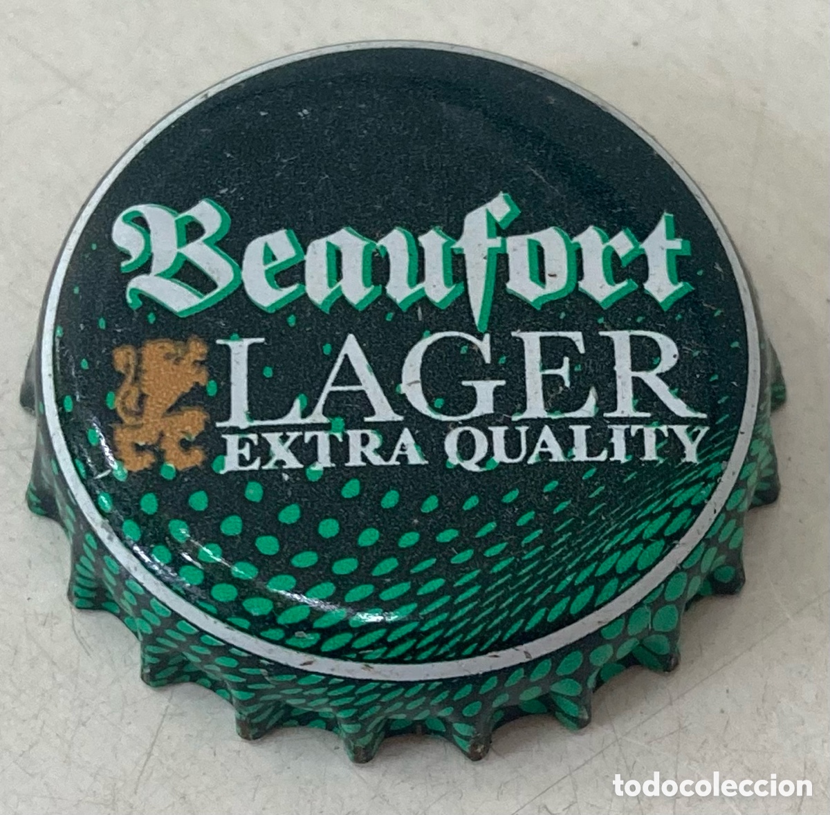 Coleccionismo de cervezas: BOTTLE CAP BEER BIRRA TAP&Oacute;N CORONA CHAPA CERVEZA BEAUFORT LAGER.CAMER&Uacute;N.(4)--LOTE N. 1084---CARMANJO