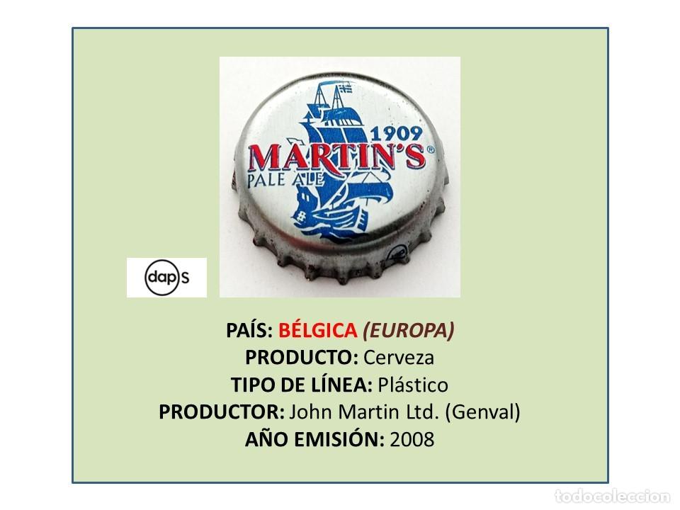 Coleccionismo de cervezas: TAPON CORONA CAPSULA CHAPA CERVEZA JOHN MARTIN'S PALE ALE (B&Eacute;LGICA)