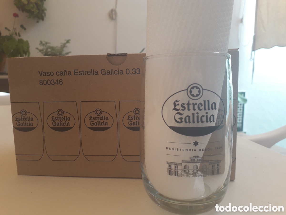 Coleccionismo de cervezas: LOTE DE 6 VASOS CERVEZA ESTRELLA DE GALICIA. NUEVOS!!!!!