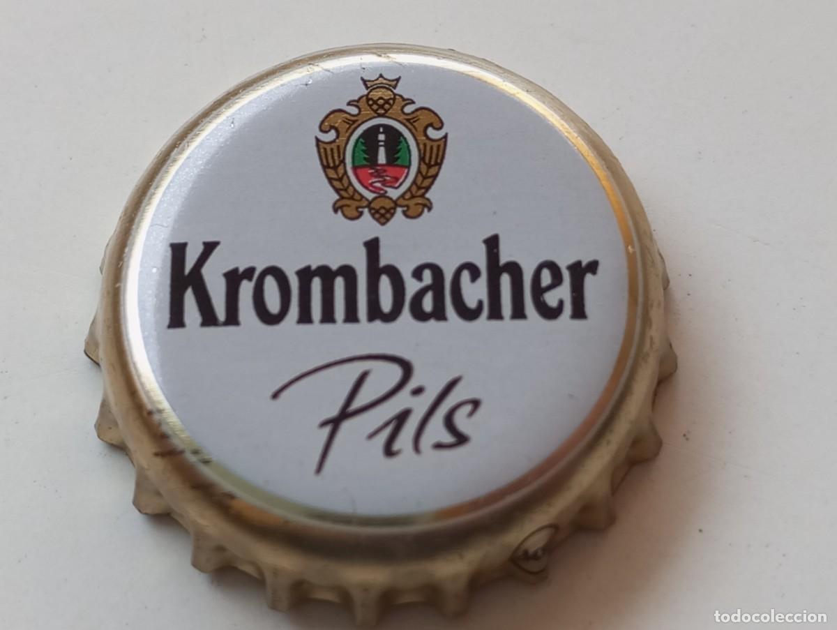 Collezionismo di birre: Chapa tap&oacute;n corona de la cerveza alemana KROMBACHER PILS (sin subrayar)