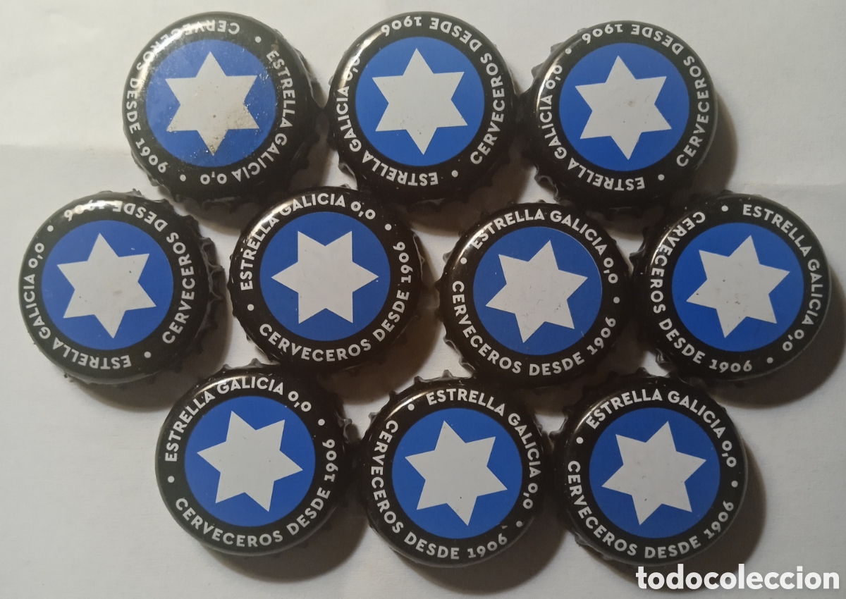 Coleccionismo de cervezas: LOTE CHAPAS ESTRELLA GALICIA 0,0