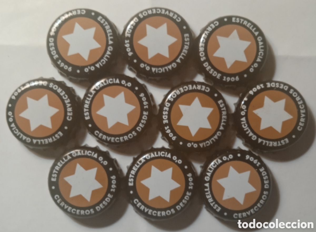 Coleccionismo de cervezas: LOTE CHAPAS ESTRELLA GALICIA 0,0