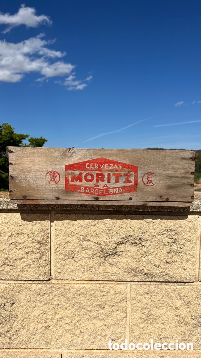 Coleccionismo de cervezas: ANTIGUA CAJA DE CERVEZA MORITZ - Foto 3