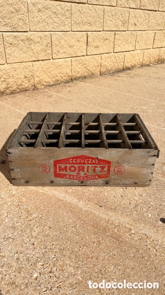 Coleccionismo de cervezas: ANTIGUA CAJA DE CERVEZA MORITZ - Foto 7