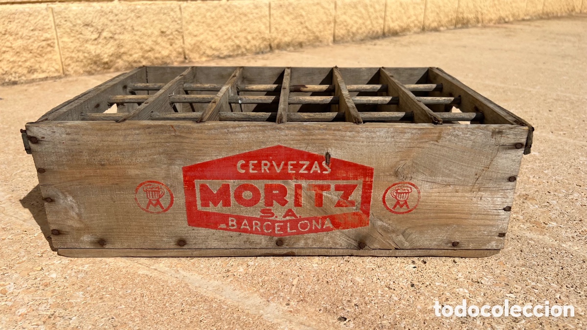 Coleccionismo de cervezas: ANTIGUA CAJA DE CERVEZA MORITZ - Foto 8