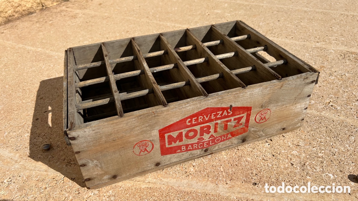 Coleccionismo de cervezas: ANTIGUA CAJA DE CERVEZA MORITZ - Foto 9