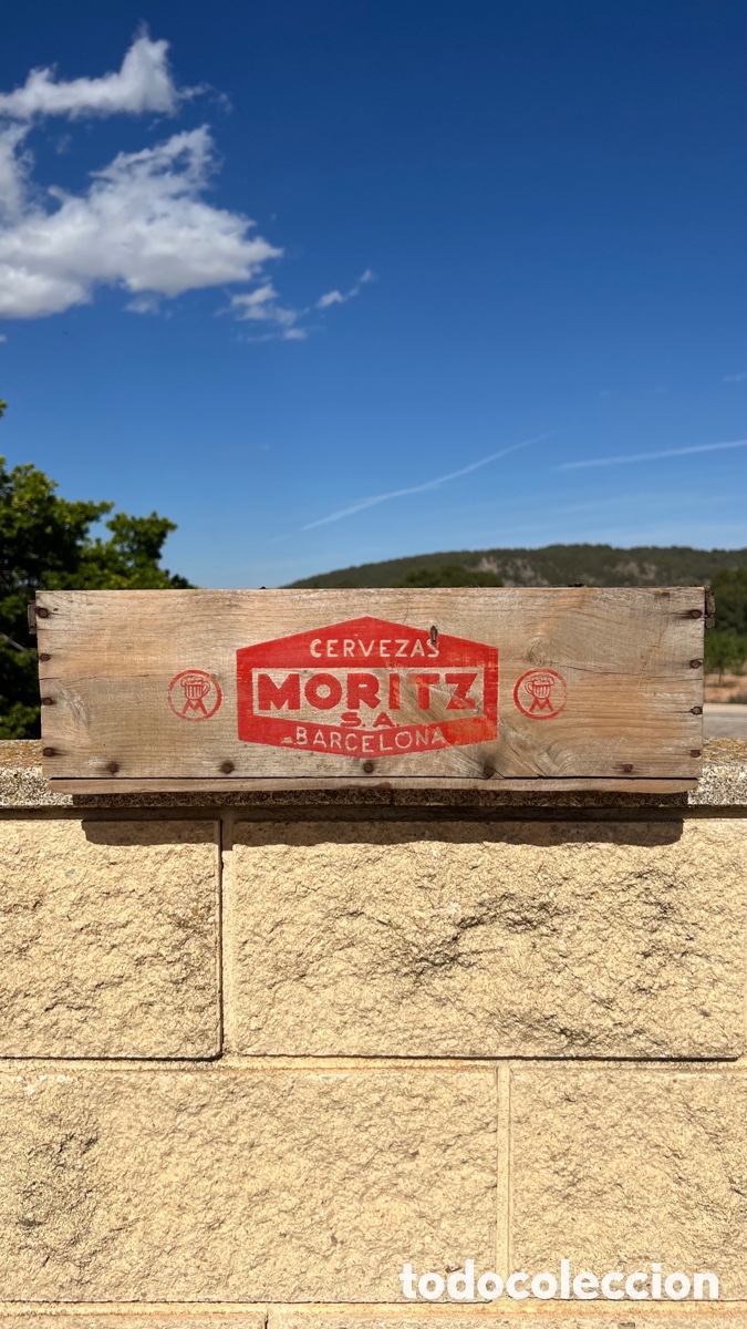 Coleccionismo de cervezas: ANTIGUA CAJA DE CERVEZA MORITZ - Foto 1