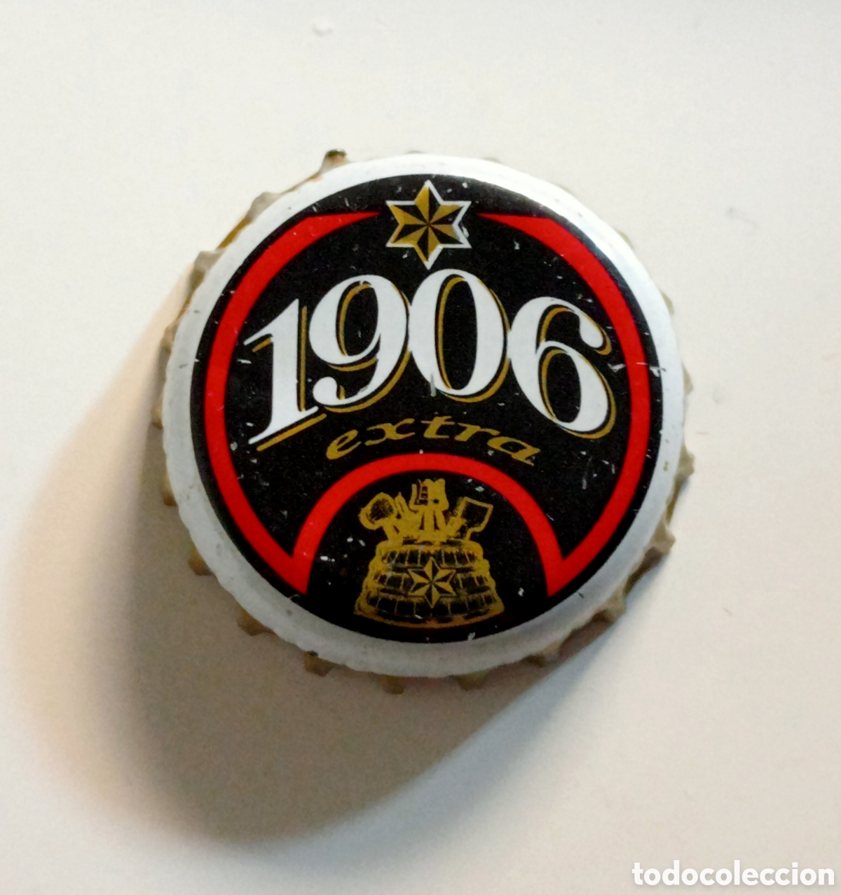 Coleccionismo de cervezas: Chapa tap&oacute;n corona Estrella de Galicia 1906