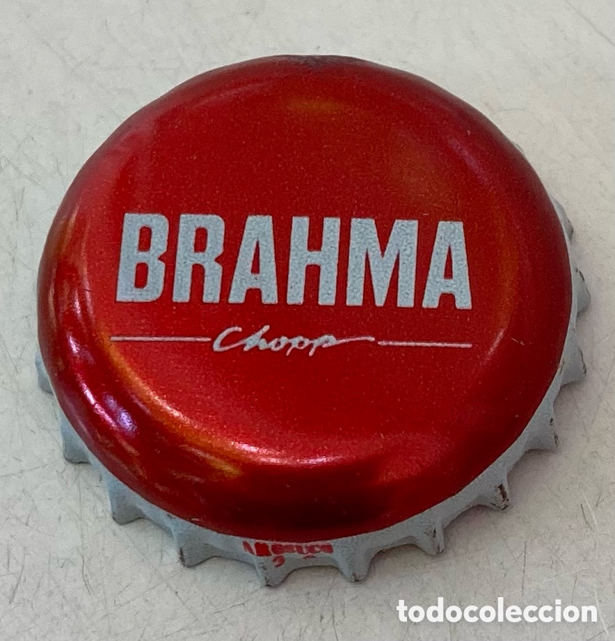 Coleccionismo de cervezas: BOTTLE CAP TAP&Oacute;N CORONA TAPPI BIRRA BEER CHAPA CERVEZA BRAHMA (5). BRASIL.--LOTE N. 1919--CARMANJO