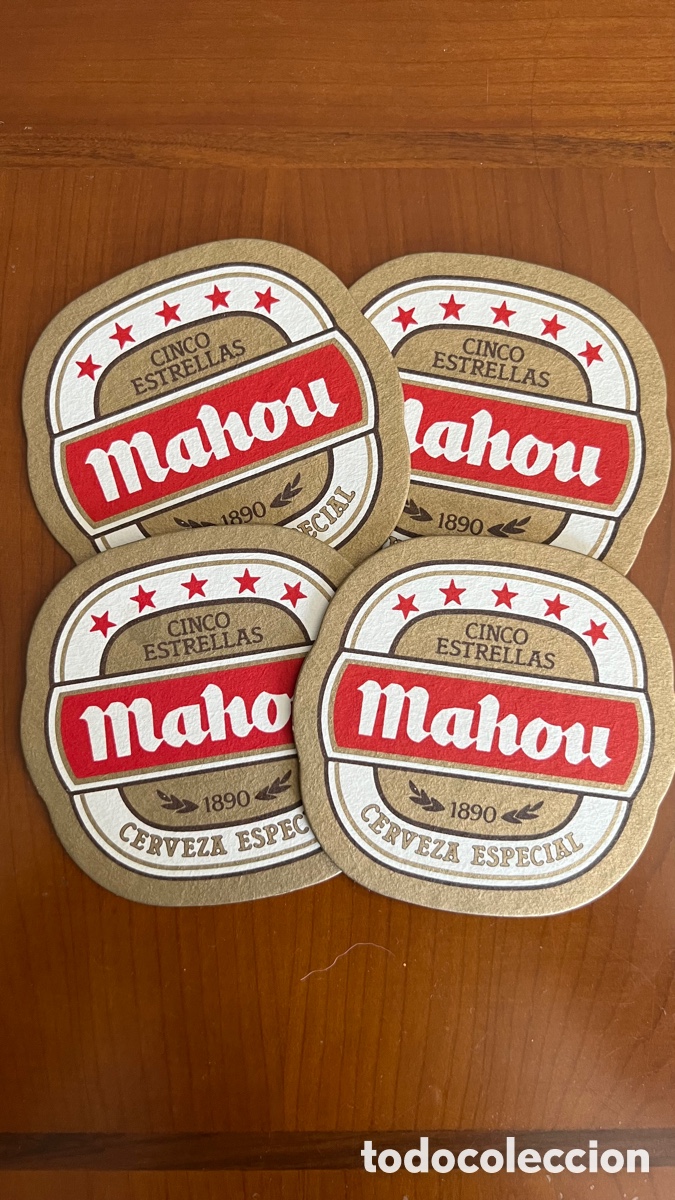 Coleccionismo de cervezas: LOTE 4 POSAVASOS MAHOU NUEVOS CADA CARA ES DIFERENTE
