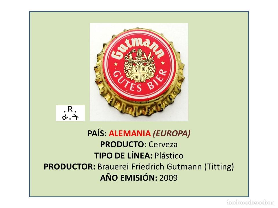 Coleccionismo de cervezas: TAPON CORONA CAPSULA CHAPA CERVEZA GUTMANN GUTES (ALEMANIA)