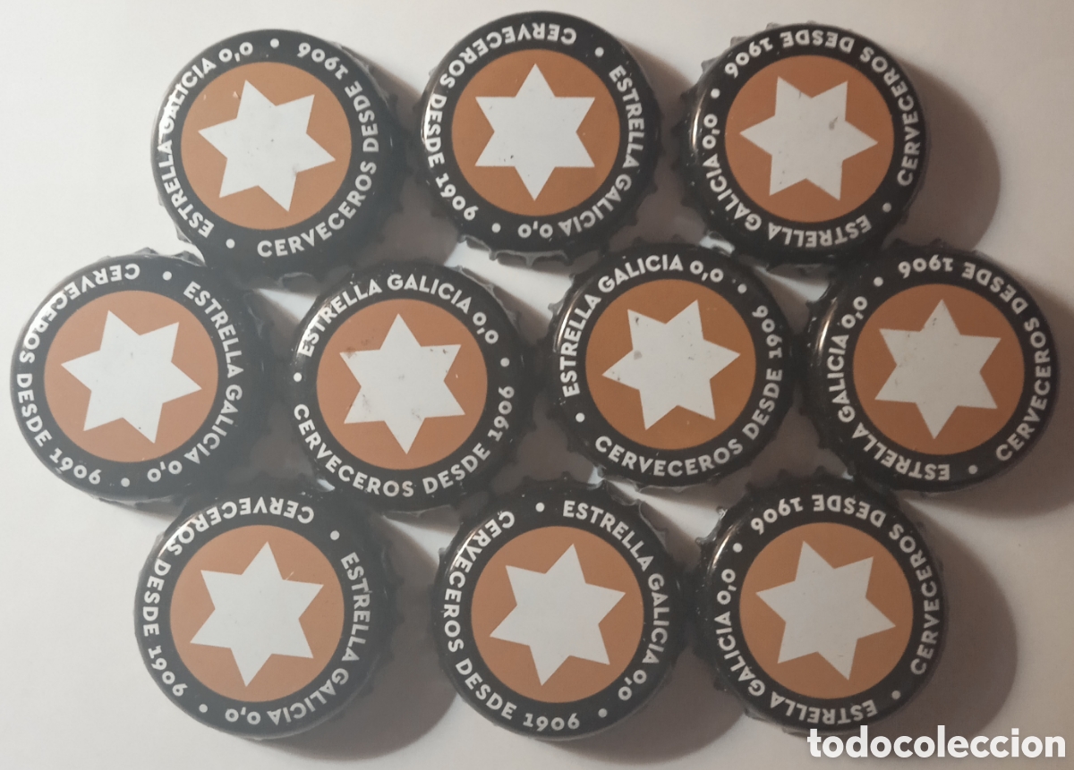 Coleccionismo de cervezas: LOTE CHAPAS ESTRELLA GALICIA 0,0