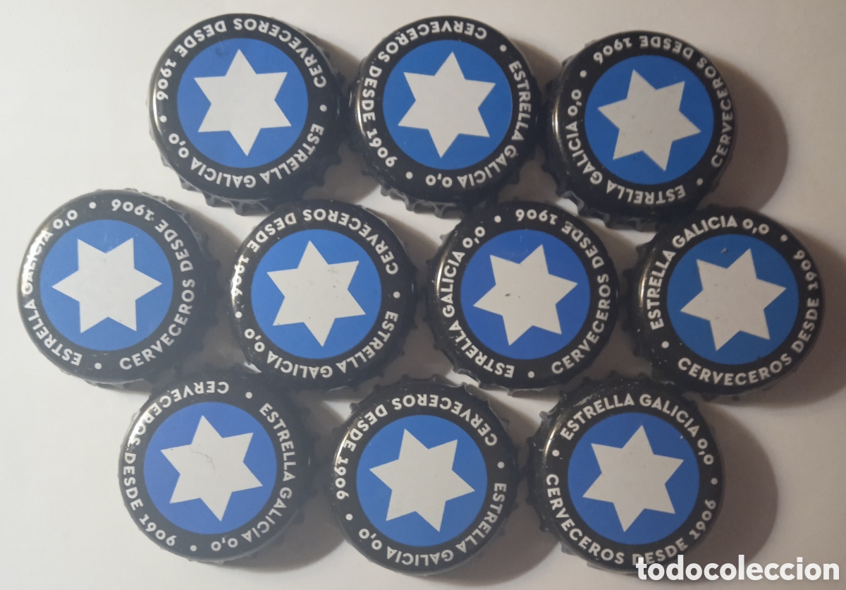 Coleccionismo de cervezas: LOTE CHAPAS ESTRELLA GALICIA 0,0